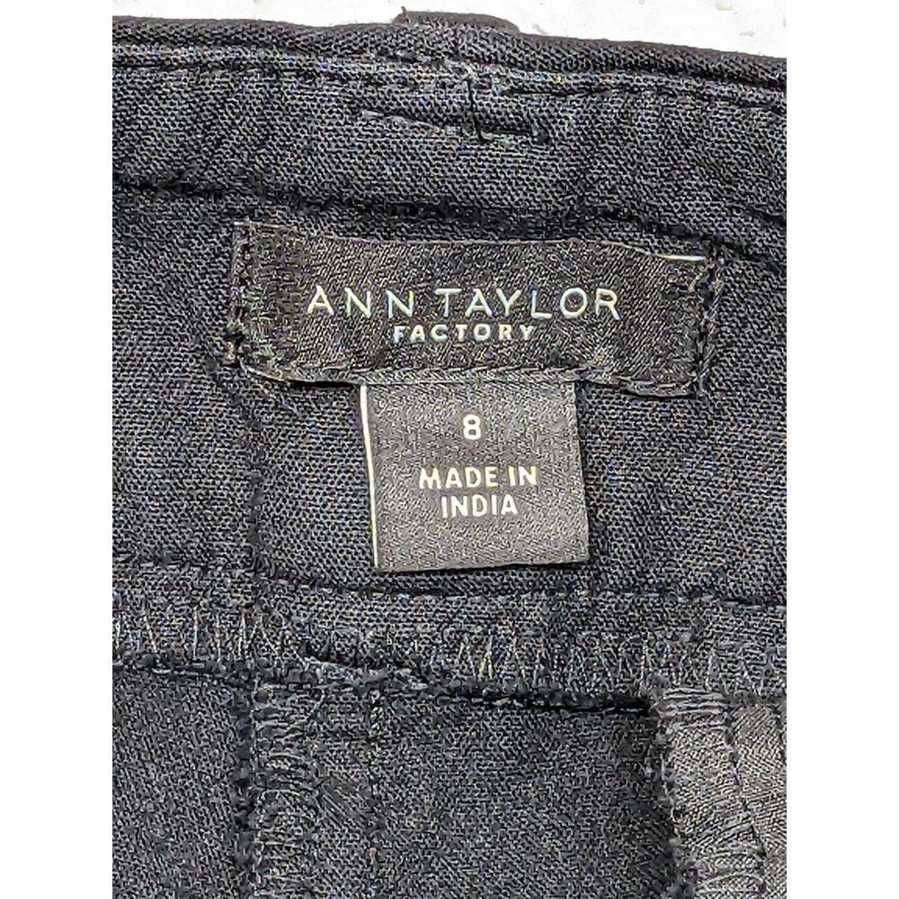 Ann Taylor Factory Size 8 32x25 Black Career Dress Pants Stretch EUC - Picture 4 of 10